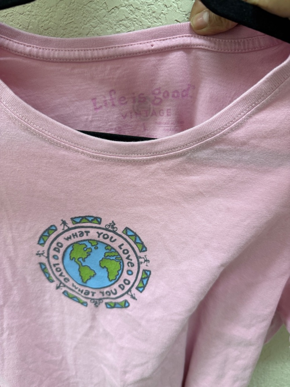 Life is Good (Vintage) Pink Graphic T-Shirt - Do What You Love